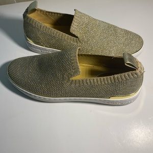 Michael Kors gold mesh slip ons size 9.5 excellent condition.